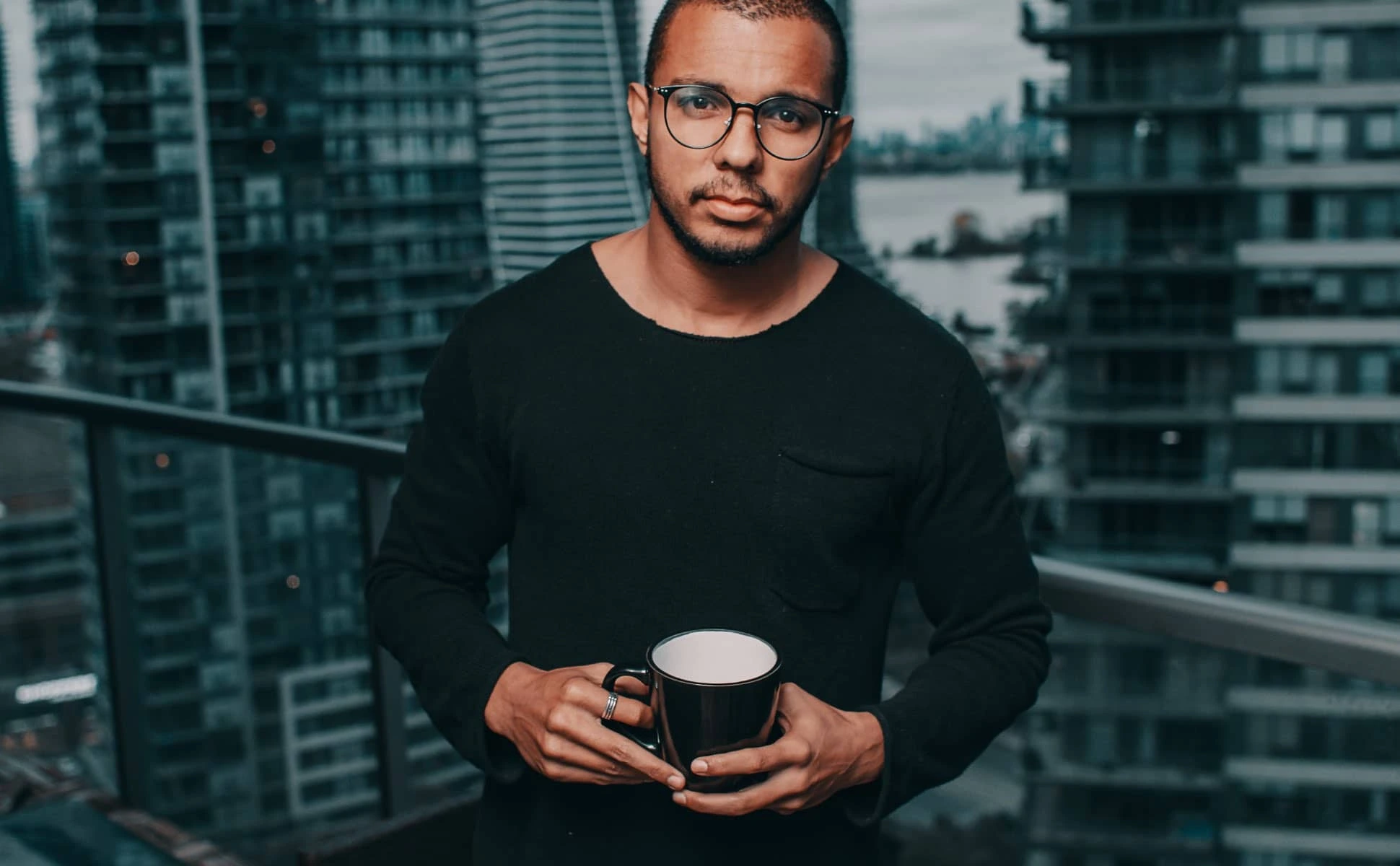 Man holding coffee