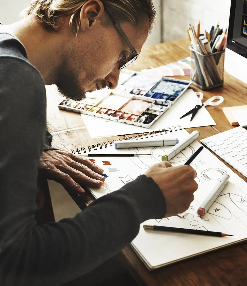 Designer sketching ideas