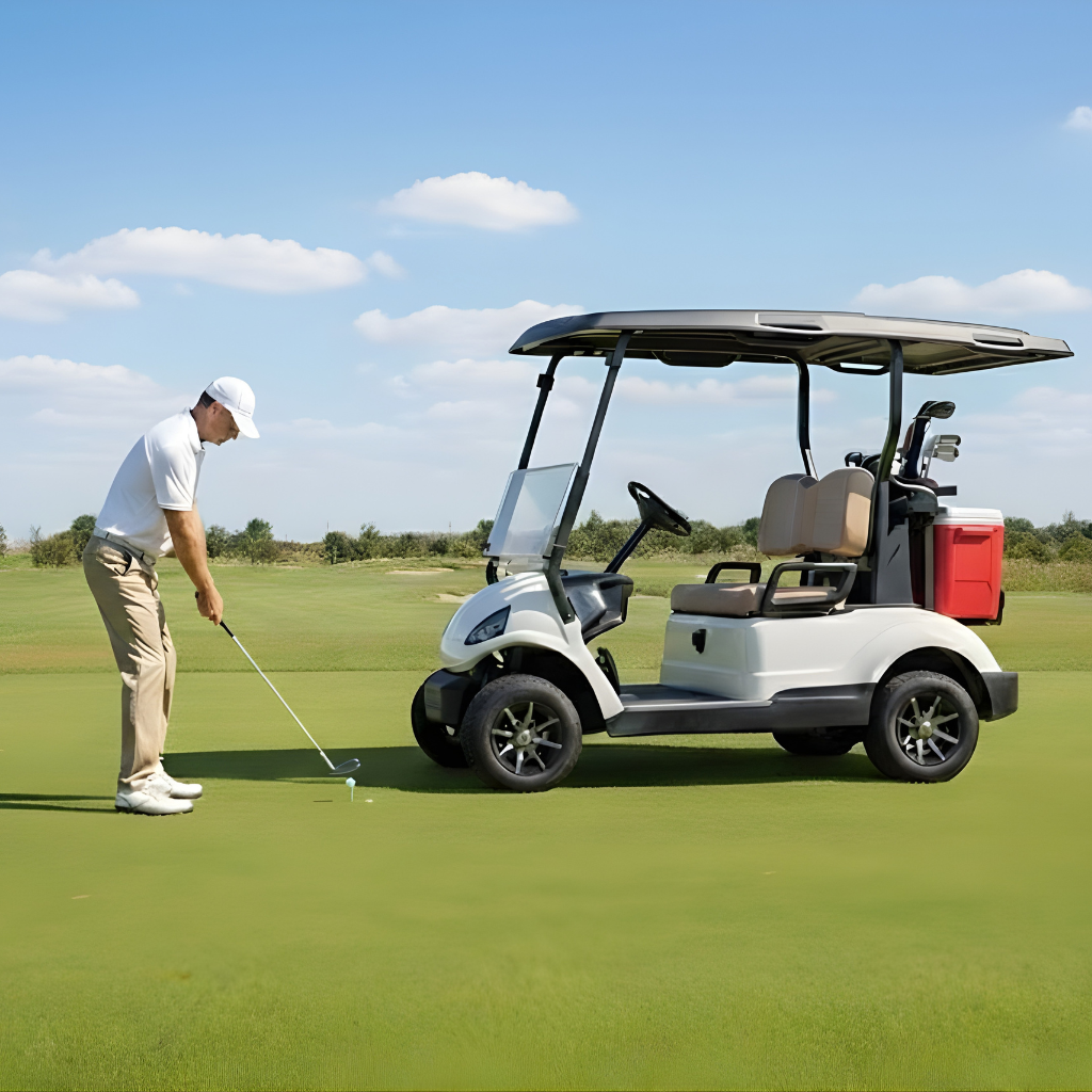 2 Seater Saera Electric Golf Cart in Golf Course