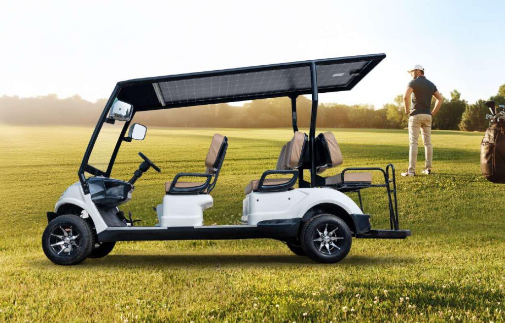 Solar powered golf cart